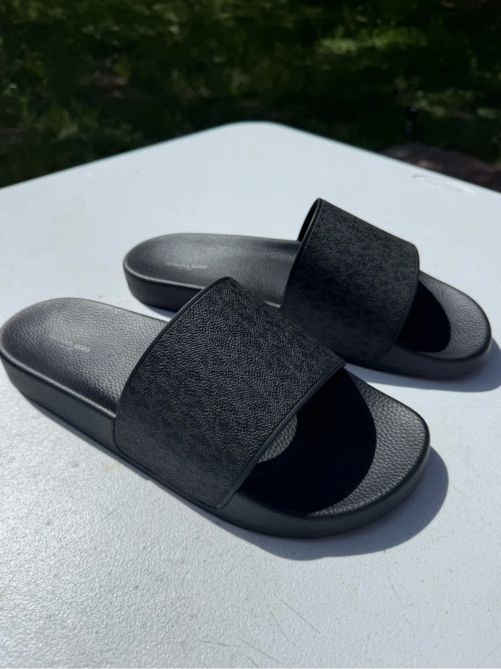 Men's Black Michael Kors Slide Sandals